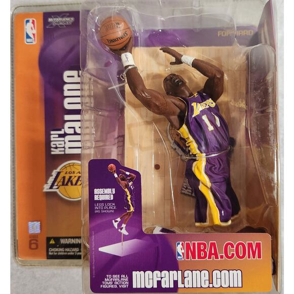 Mcfarlane Toys Sports Picks Los Angeles Lakers Karl Malone #11 Series 6 2004 New - Picture 2 of 6